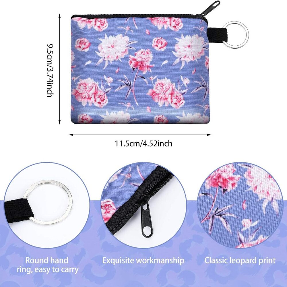 10 Pieces Small Coin Purse Boho Change Purse Pouch Mini Wallet Coin Bag with Zip - Picture 3 of 7